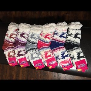 Christmas Slipper Socks with reindeers